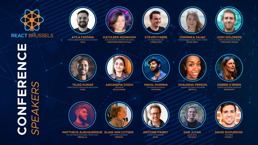 banner of the lineup of the event (speakers)